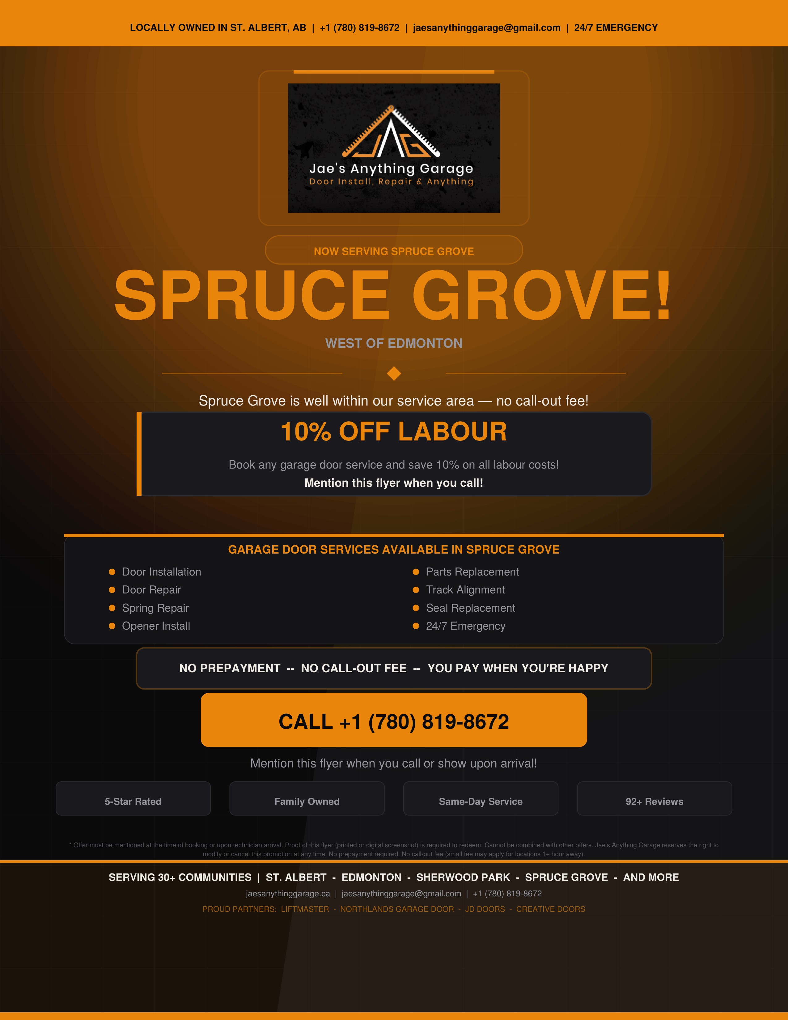 Spruce Grove Promo Flyer