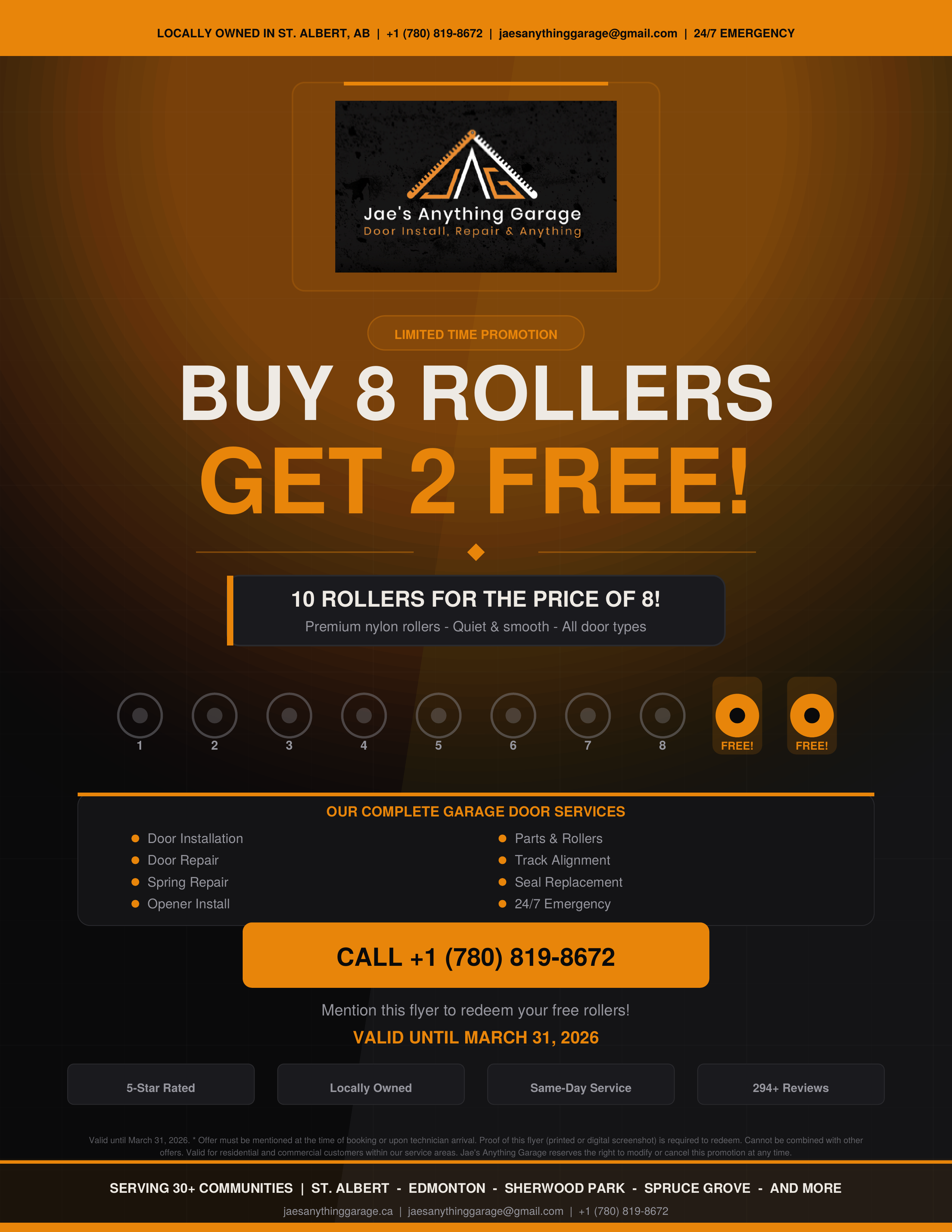 Buy 8 Rollers Get 2 Free Promo